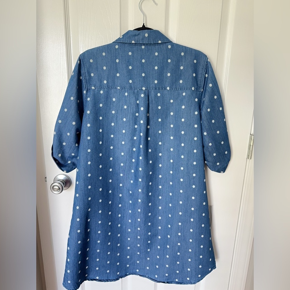 Blue Polka Dot Mini Dress - Picture 5 of 5